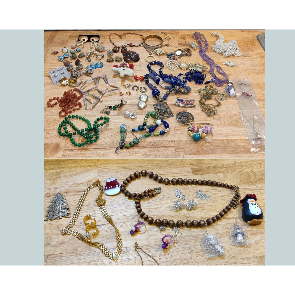 VTG Costume & Fashion Jewelry Lot Necklaces, Earrings, Bracelets, Pins Brooches